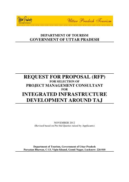 revised RFP Document - Uttar Pradesh Tourism