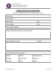 project issue escalation form - Maricopa County Department of ...