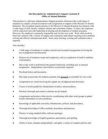 sales support job description