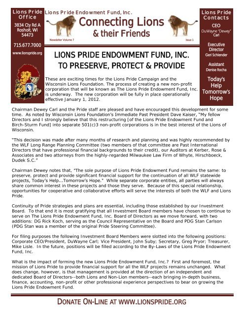 Connecting Lions - Lions Pride Campaign