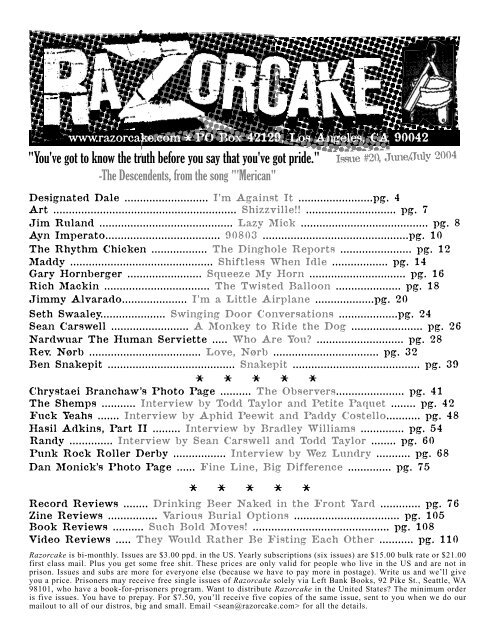 Razorcake Issue #20
