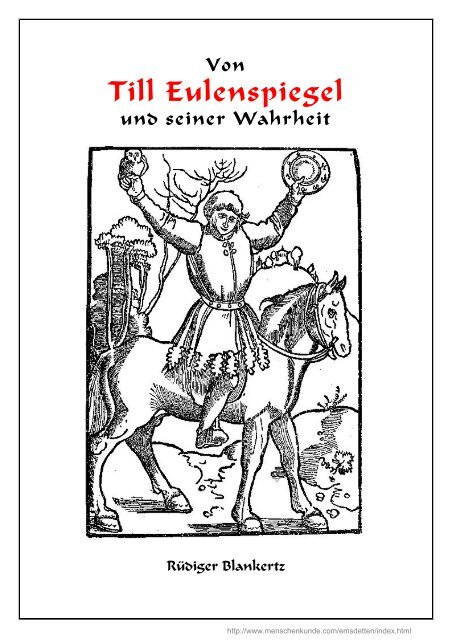 Till Eulenspiegel - eine kulturgeschichtliche Betrachtung