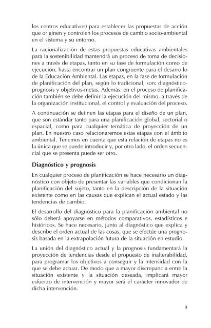 Plan de educaciÃ³n ambiental para el desarrollo sostenible