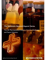 The Stockholm Network Experts' Series The UK Pharmaceutical ...