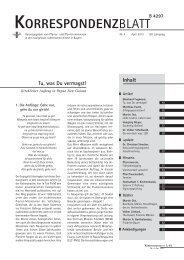 Ausgabe 2013 - April - Pfarrer- und Pfarrerinnenverein