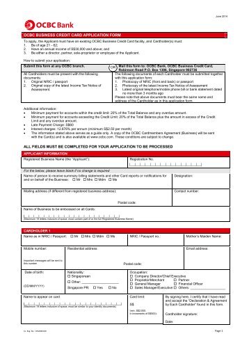 one form giro card banking form credit ocbc card maintenance Bank OCBC business one form giro card banking form credit ocbc card maintenance Bank OCBC business