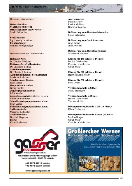 Informationsblatt der Gemeinde St. Veit i. Def