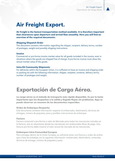 Dictionary of Sea & Air Freight Diccionario de Carga Aerea y Maritima