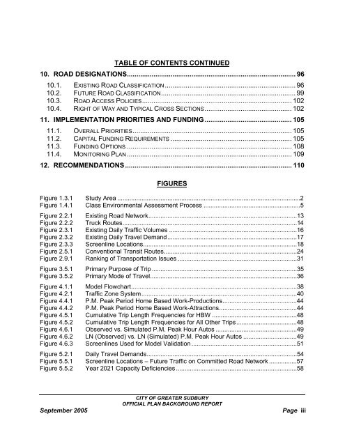 City of Greater Sudbury Transportation Study Report