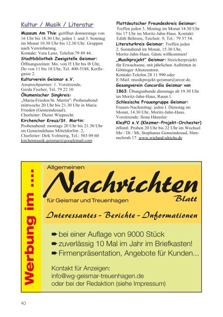 Nachrichtenblatt Mai 2013 - Werbegemeinschaft Geismar ...