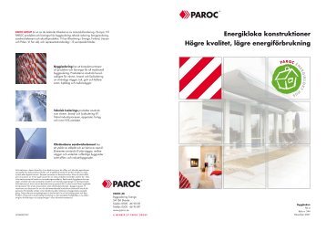 Energikloka konstruktioner HÃ¶gre kvalitet, lÃ¤gre ... - Paroc