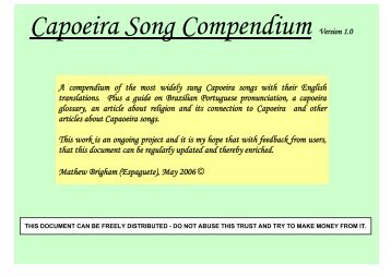 Capoeira Song Compendium Version 1.0 A ... - Cornell College