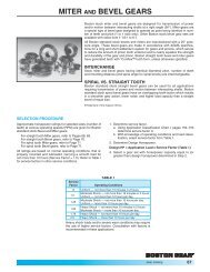 MITER AND BEVEL GEARS - Boston Gear