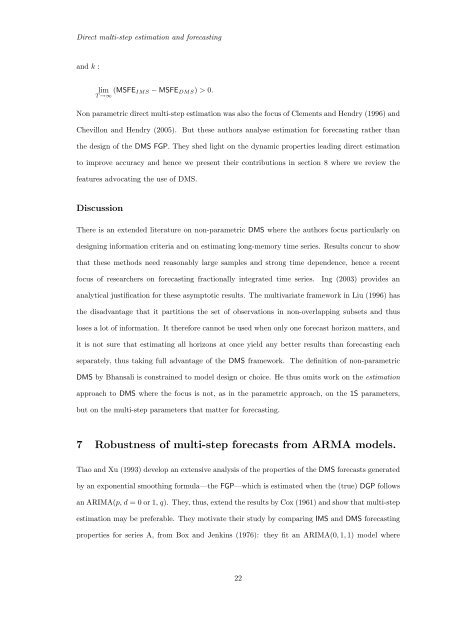 direct multi-step estimation and forecasting - OFCE - Sciences Po