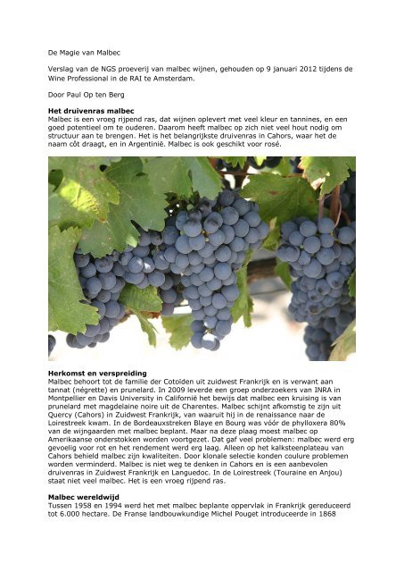 De Magie van Malbec.pdf - Nederlands Gilde van Sommeliers