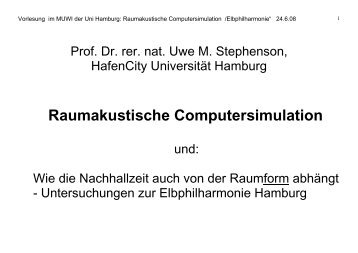 Raumakustische Computersimulation - Systmuwi.de