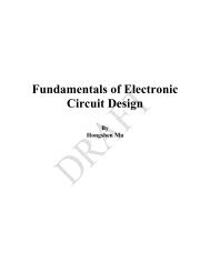Fundamentals of Electronic Circuit Design - (MDP) Project