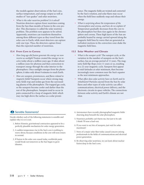 Chapter 15--Our Sun - Geological Sciences