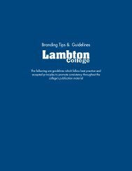 View our Lambton College Branding Tips & Guidelines