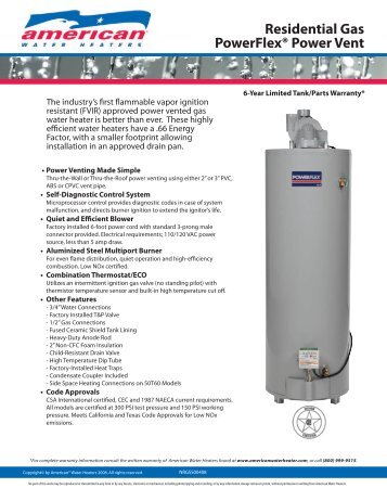 PowerFlexÂ® Power Vent - American Water Heaters
