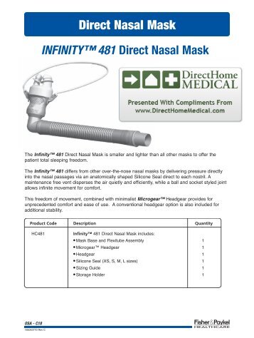 Infinity CPAP Mask - Direct Home Medical