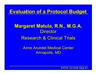 Evaluation of a Protocol Budget