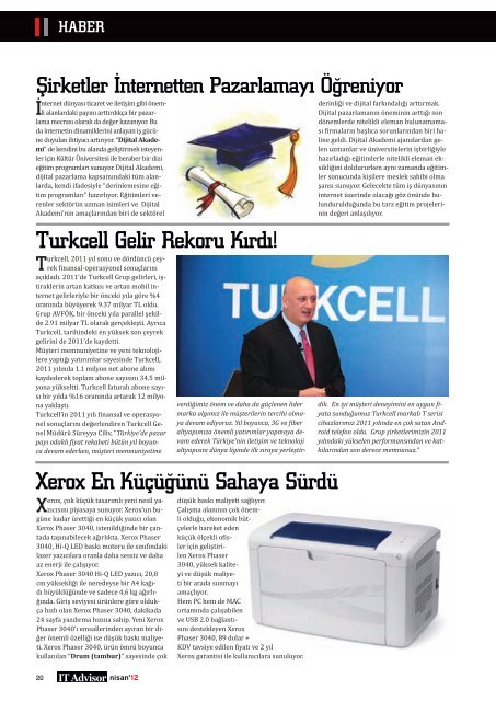 Nisan 2012, Sayı 29 - IT Advisor