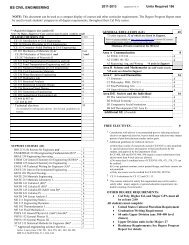 Curriculum Sheet - Civil and Environmental Engineering