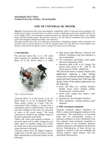 emc of universal dc motor - Komel