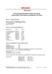 Lithium Eisen Yttrium Zellen und Batterien (LFY Serie) - DYNAMIS ...