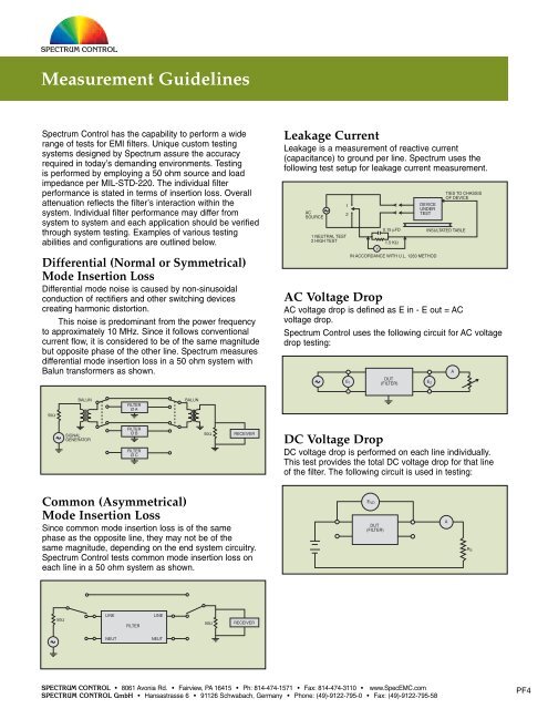 Three-Phase Power Line Filter Catalog - Spectrum Control