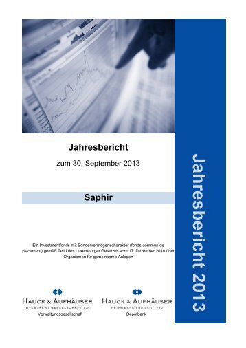 Jahresbericht - Hauck & AufhÃ¤user Investment Gesellschaft SA