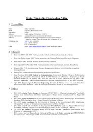 Ilenia Tinnirello: Curriculum Vitae - Università di Palermo