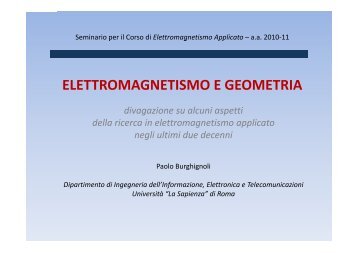 elettromagnetismo e geometria - Dipartimento di Ingegneria ...