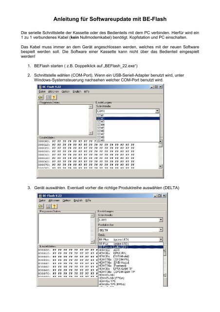 Anleitung fÃ¼r Software Updates - DCT Delta