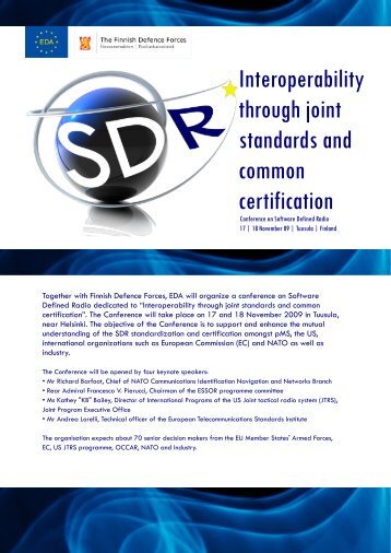 SDR Conference - European Defence Agency - Europa