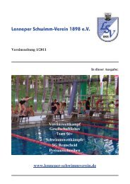 Vereinszeitung 1/2011 - Lenneper Schwimmverein 1898 eV