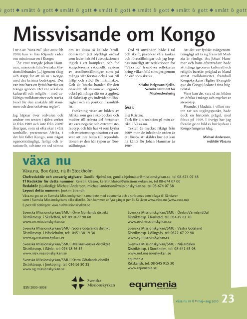 VÃ¤xa.nu nr 8 som PDF - Svenska Missionskyrkan