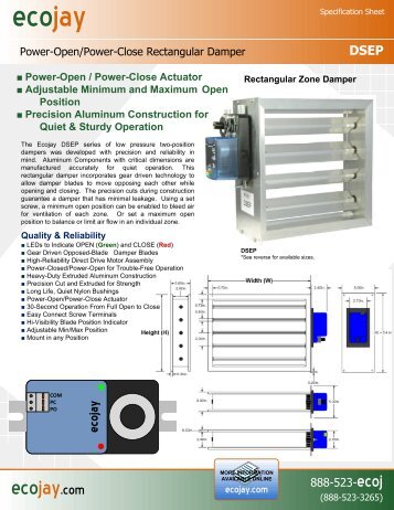 Visio-Ecojay Rectangular Power Damper Specsheet.vsd - Ecojay.com