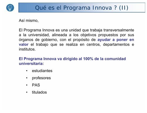 El Programa Innova