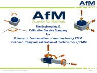 AfM Technology Volumetric Compensation of machine tools