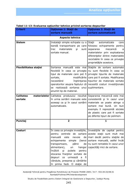 Studiu fezabilitate sistem gestionare deÅeuri - Consiliul JudeÅ£ean ...