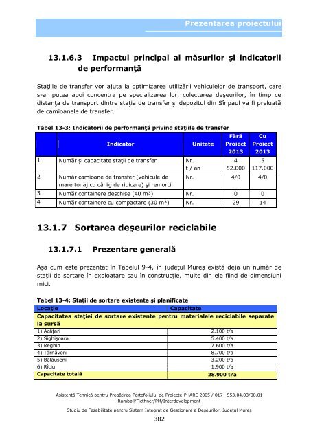 Studiu fezabilitate sistem gestionare deÅeuri - Consiliul JudeÅ£ean ...