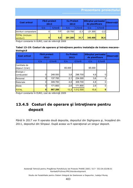 Studiu fezabilitate sistem gestionare deÅeuri - Consiliul JudeÅ£ean ...