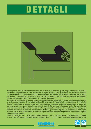 dettagli e particolari di posa membrane bitume polimero - Index S.p.A.