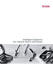Intelligent Systems for Vehicle Doors and Seats - Brose Fahrzeugteile