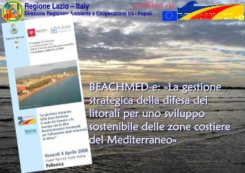 Paolo Lupino (Regione Lazio) â Progetto Beachmed-e (pdf 5.8 Mb)
