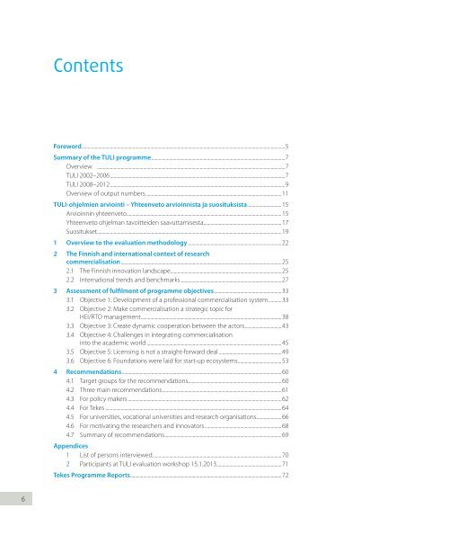 Evaluation of TULI Programmes - Tekes