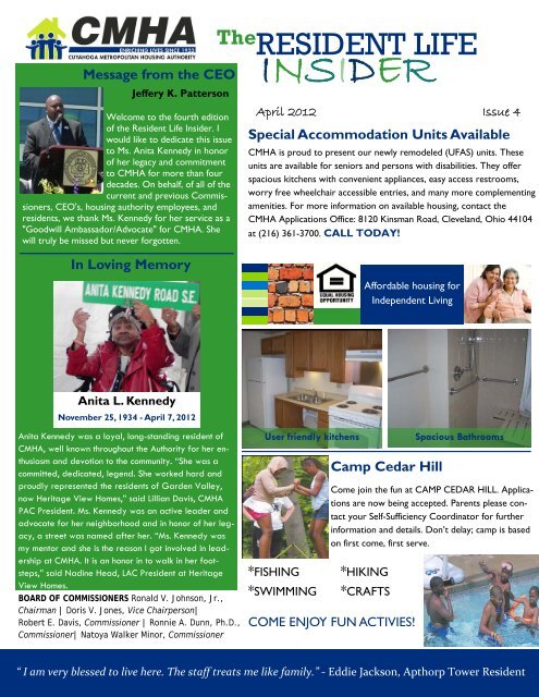 Resident Newsletter April 2012