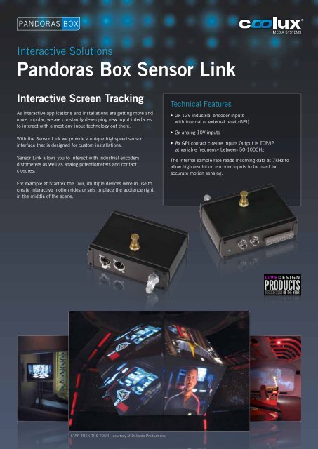 Pandoras Box Sensor Link